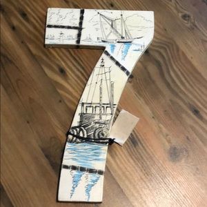 Anthropologie hand painted Swarm number 7